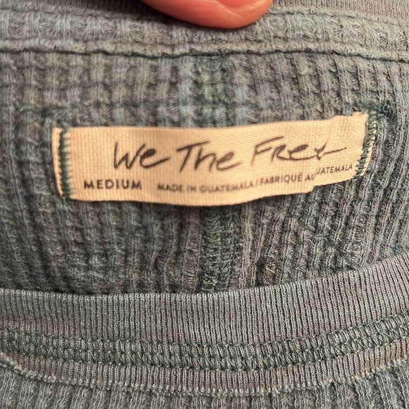 NWOT Free People Microphone Drop Thermal Oversized in Silver Pine (Green) Medium - Picture 4 of 4